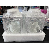 2 Candle Impressions 5" STARS Tapered Lanterns BRIGHT White New In Box