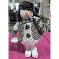 14 " Leaning Snowman Figure by Valerie Parr Hill