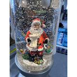 Valerie Parr Hill Santa Glitter Swirl Glitter Water Snow Globe Candle