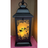 13" Illuminated Night Before Christmas Metal Lantern by Valerie Parr Hill Black