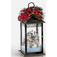 THOMAS KINKADE Sparkle of the Season LOVE indoor ILLUMINATED LANTERN RETIRED NIB