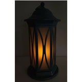 18" Indoor/Outdoor Flickering Flame Lantern Blue by Valerie