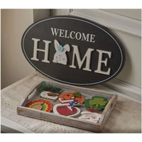 Welcome Home Oval Sign with 8 Seasonal Icons by Valerie Parr Hill