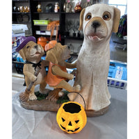 Valerie Parr Hill Resin Golden Retriever Dog Family in costumes Halloween