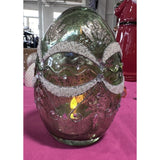 Valerie Parr Hill Illuminated 4" Mercury Glass Glitter Egg Open Box