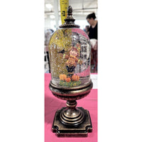 Valerie Parr Hill Lighted Scarecrow Water Globe Glitter Swirl lantern