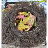 16" MAPLE LEAF PINECONE Pumpkin Wreath HARVEST FALL AUTUMN RETIRED New in Box