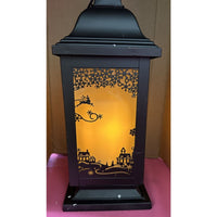 13" Illuminated Night Before Christmas Metal Lantern by Valerie Parr Hill Black