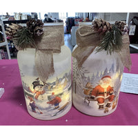 Valerie Parr Hill Christmas illuminated milk jugs set of 2 with lights NIB