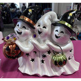 *RARE* QVC hay & harvest Halloween 12” 3 ghost friends trick or treat