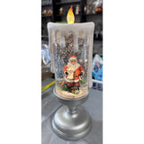 Valerie Parr Hill Santa Glitter Swirl Glitter Water Snow Globe Candle