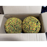 Wicker Park Set of (2) 13" Faux Flower In/Outdoor Garden Spheres Red/Orange FALL