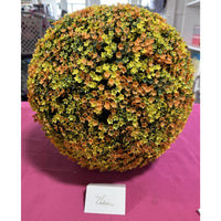 Wicker Park Set of (2) 13" Faux Flower In/Outdoor Garden Spheres Red/Orange FALL