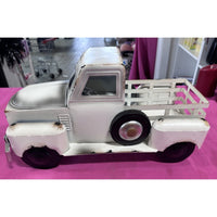 Valerie Parr Hill Ivory Distressed Metal Pickup Truck Decor New In box