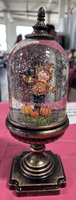 Valerie Parr Hill Lighted Scarecrow  Water Globe Glitter Swirl lantern