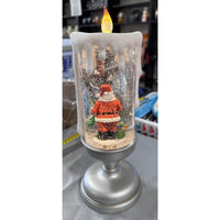 Valerie Parr Hill Santa Glitter Swirl Glitter Water Snow Globe Candle