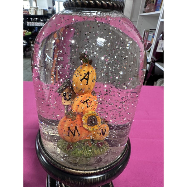 Valerie Parr Hill Lighted Autumn Water Globe Glitter Swirl lantern